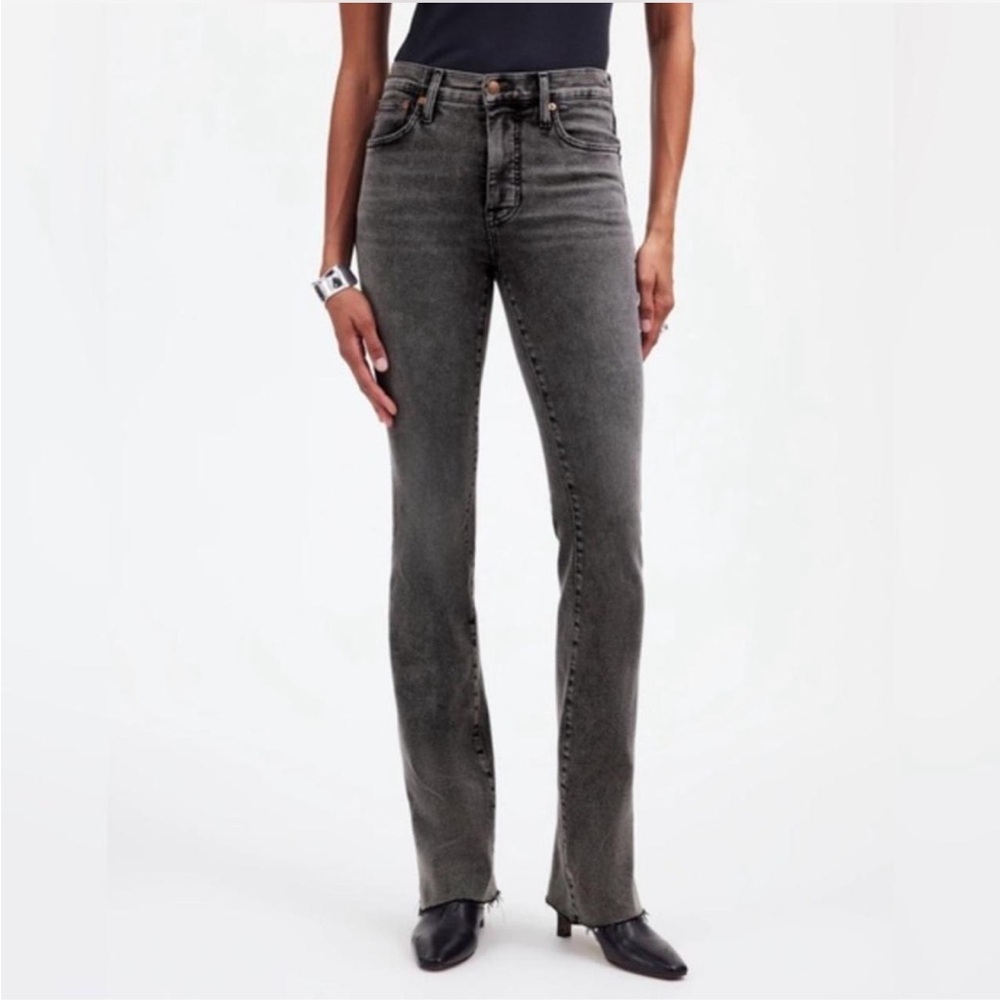 Madewell Straight-Leg High-Rise Jeans in Washed Gray